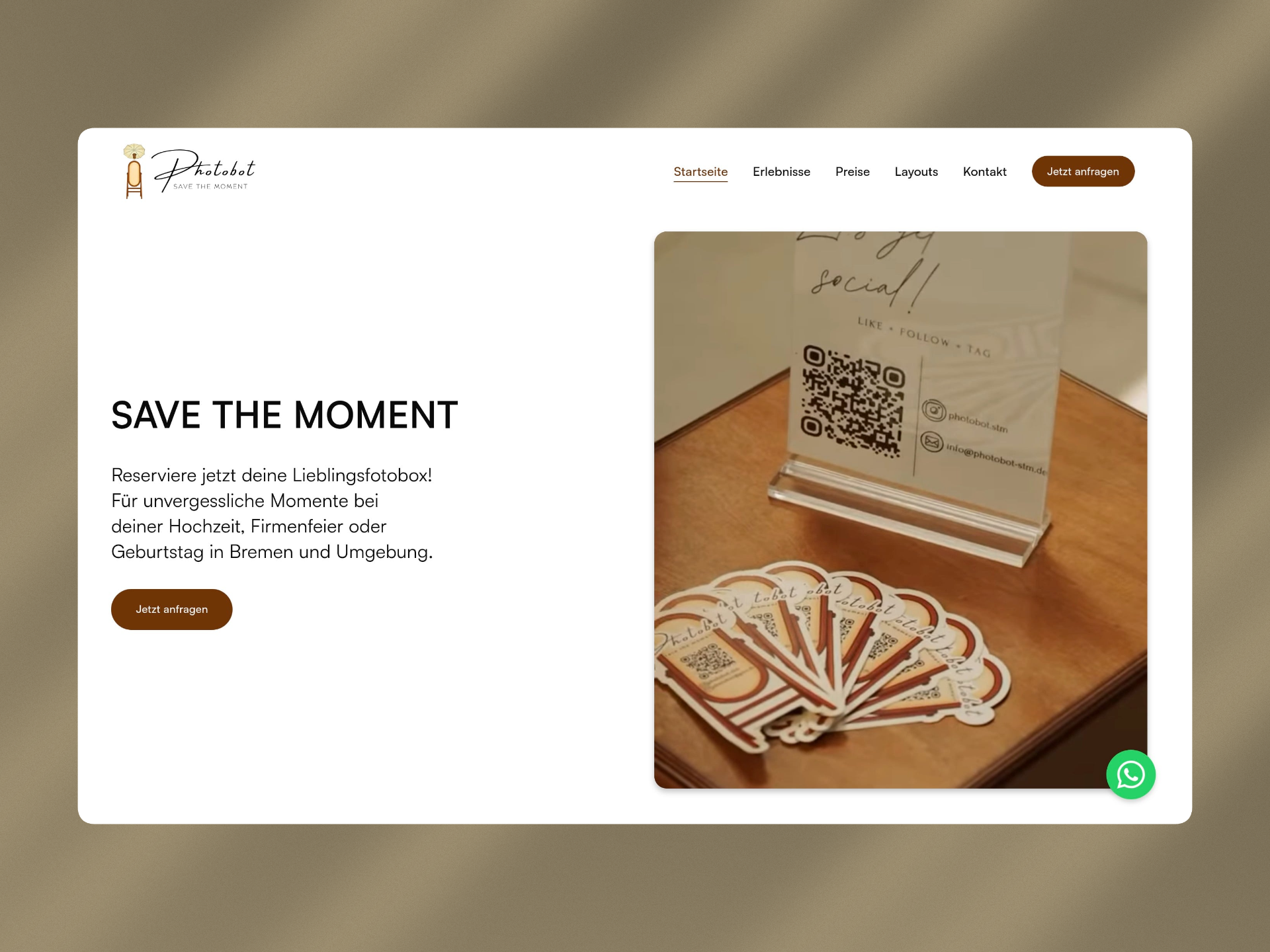 Photobot Bremen — Fotobox-Vermietung Website